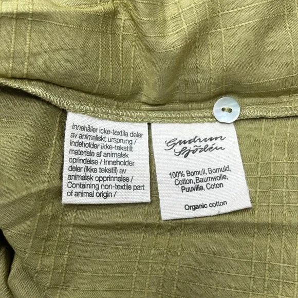 Gudrun Sjoden Green Dress Tania Eyelet Embroidered Organic Cotton Medium NWT - Picture 6 of 8